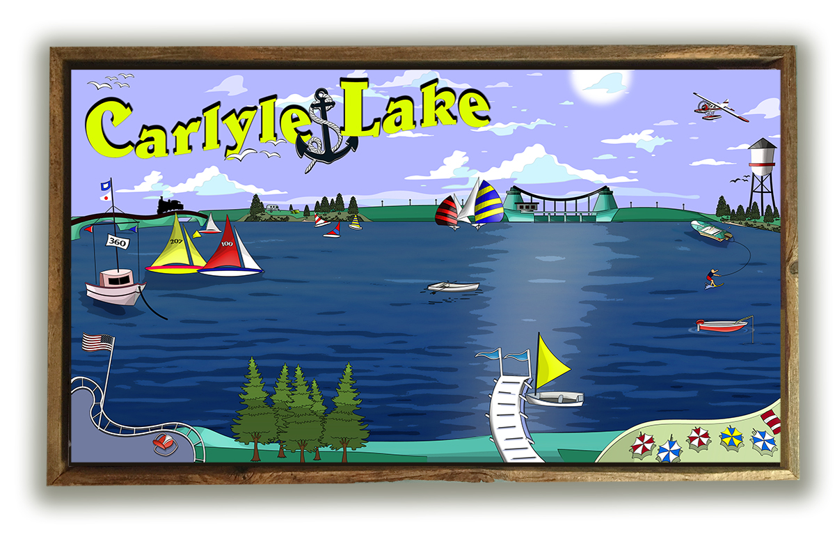 Carlyle Lake Travel Poster