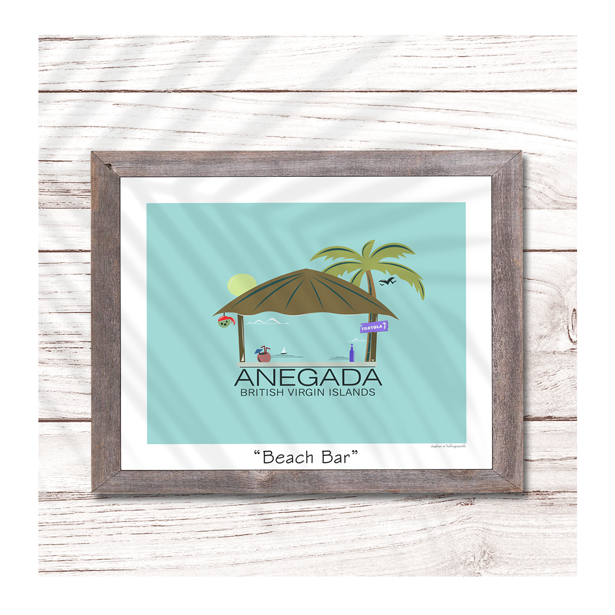 BVI Map Travel Poster