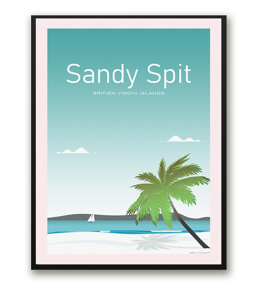 Sandy Spit bay Travel Poster